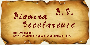 Miomira Vicelarević vizit kartica